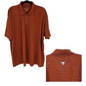 University co op 2xl burnt orange wicking performance polo Texas longhorns